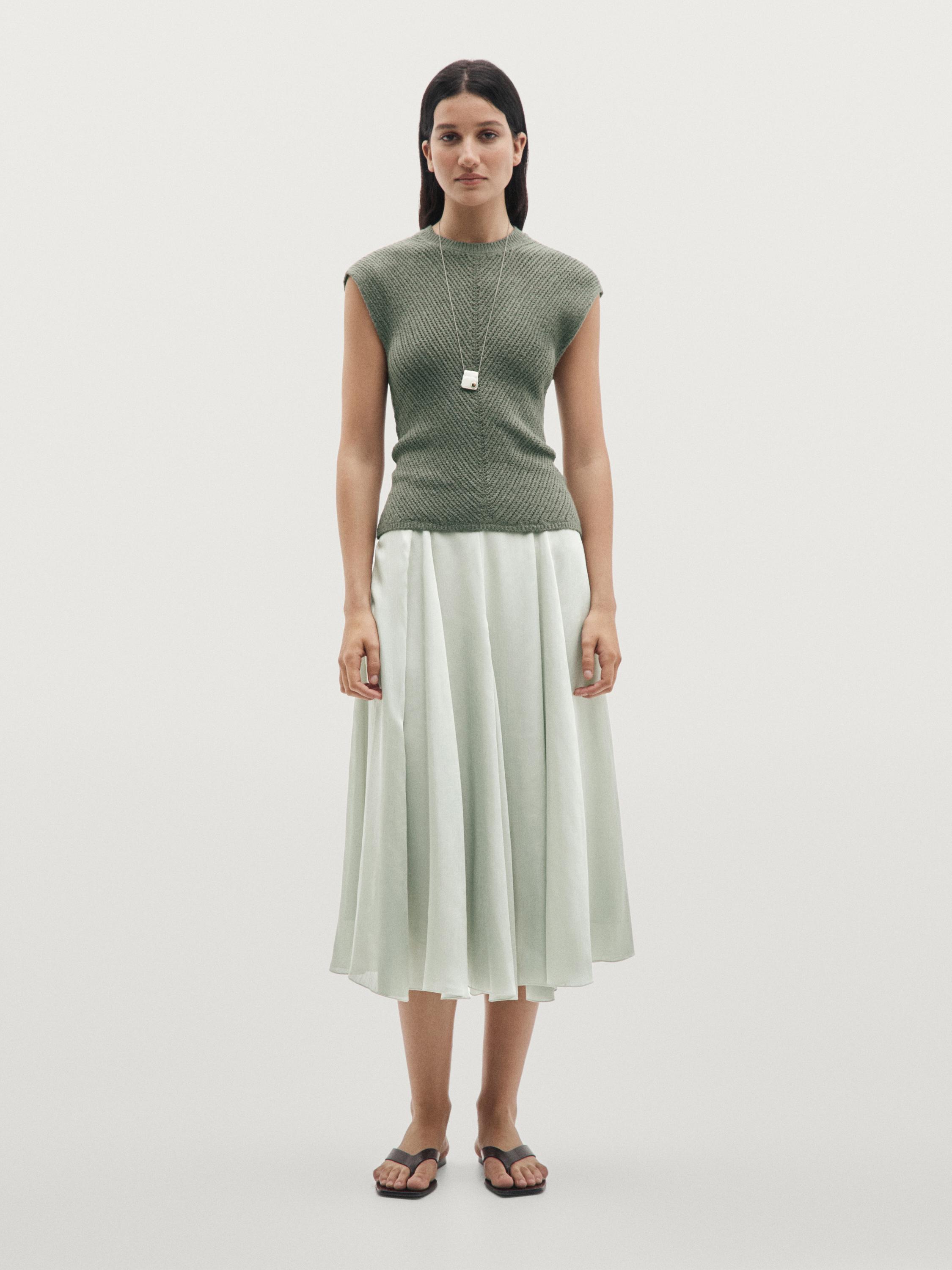 Jupe midi fluide et ample